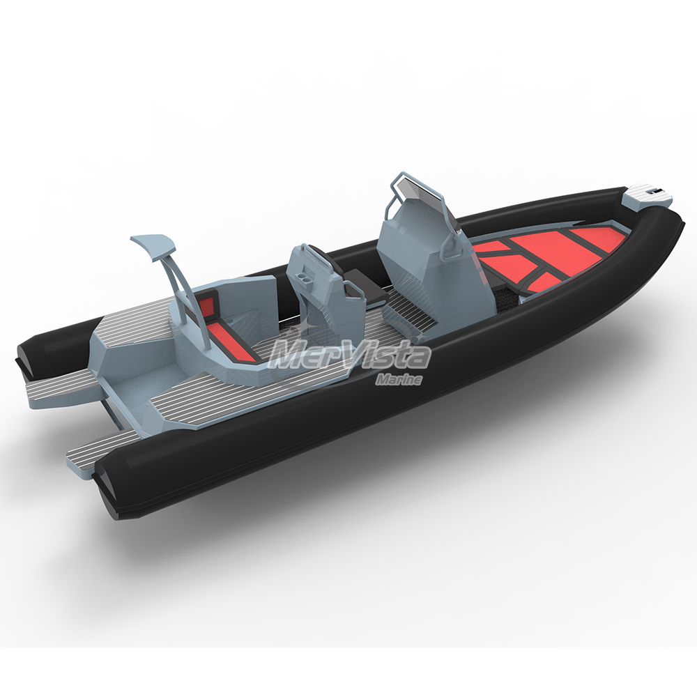 Luxury Yachts Inflatable aluminum RIB Boat With Outboard Motor