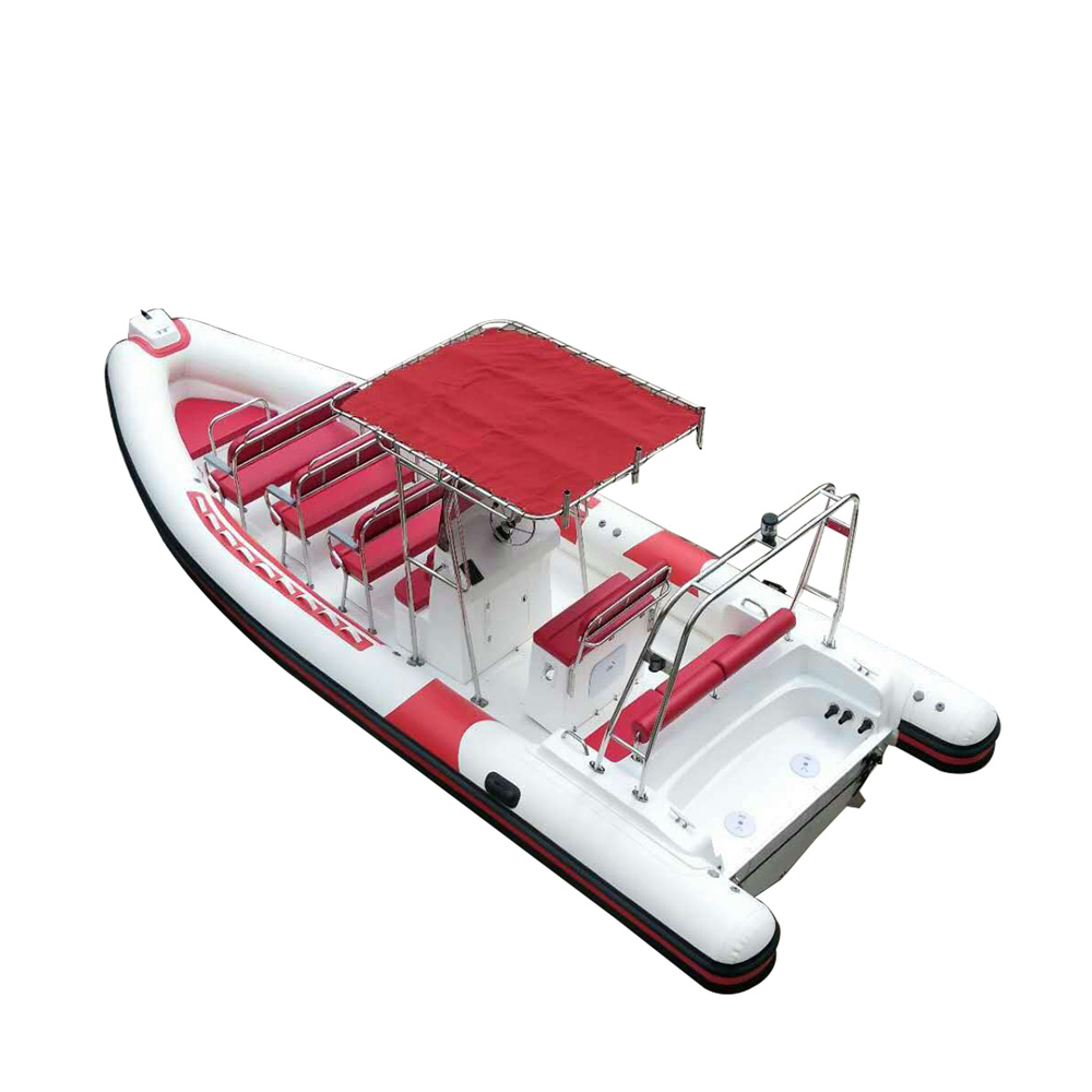 CE Certified Fiberglass Double Hull Hypalon Luxury RIB 880 Boats For Family Fun