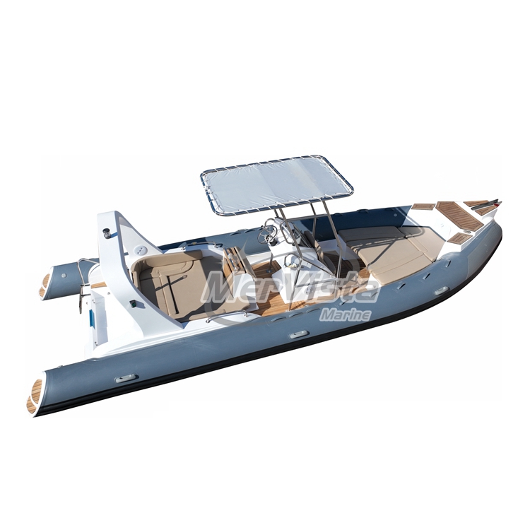 High quality 760C Hypalon rescue Inflatable Boat with stainless steel sunshade