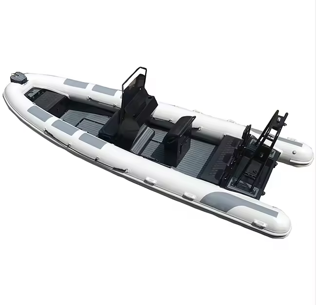 Luxury 22ft Orca Hypalon Aluminum Hull RIB 680 Saltwater Inflatable Boat For Sale