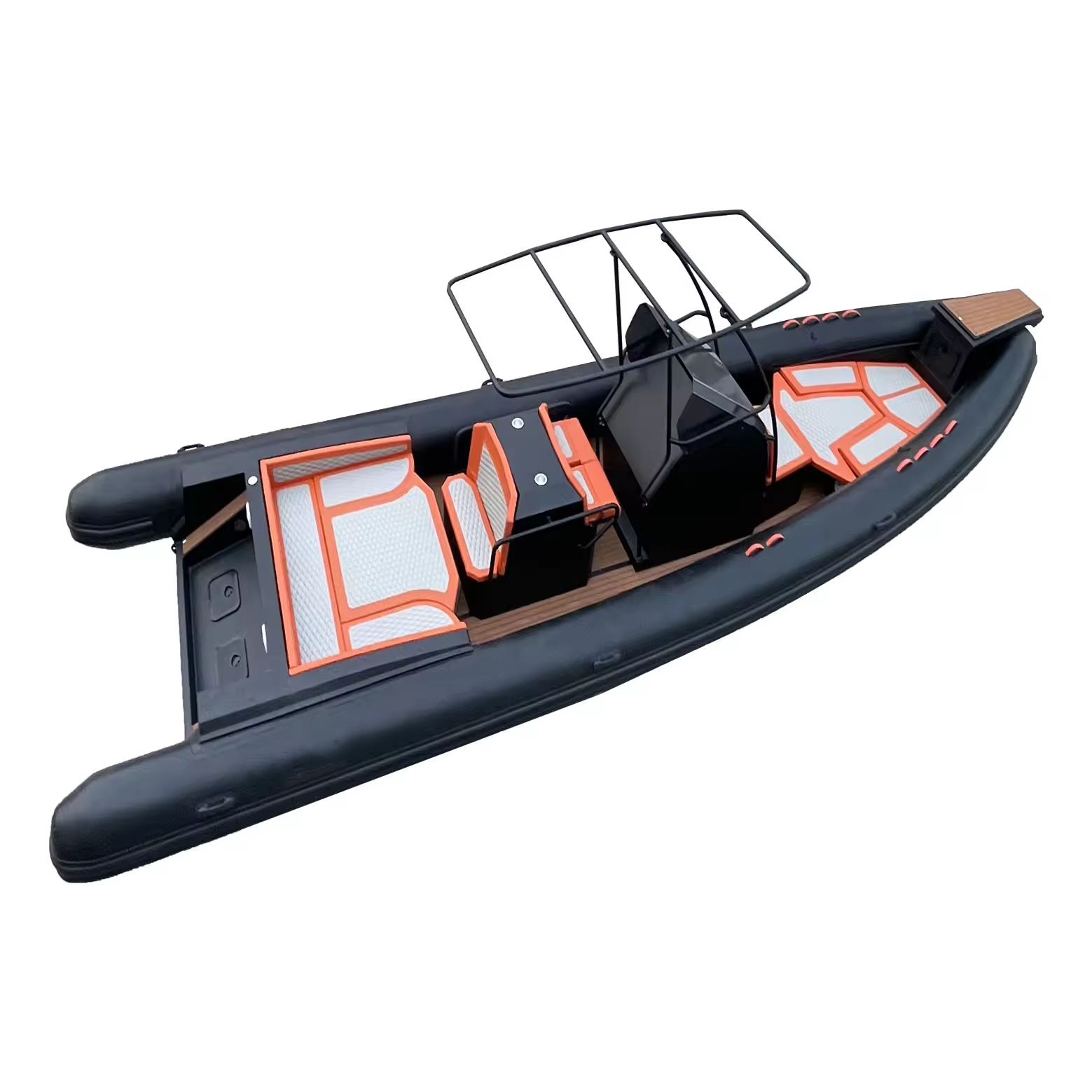 Deluxe Sunbed 31.5ft Orca Hypalon Double Deep V Aluminum Hull RIB 960 Inflatable Boat With Hard Top